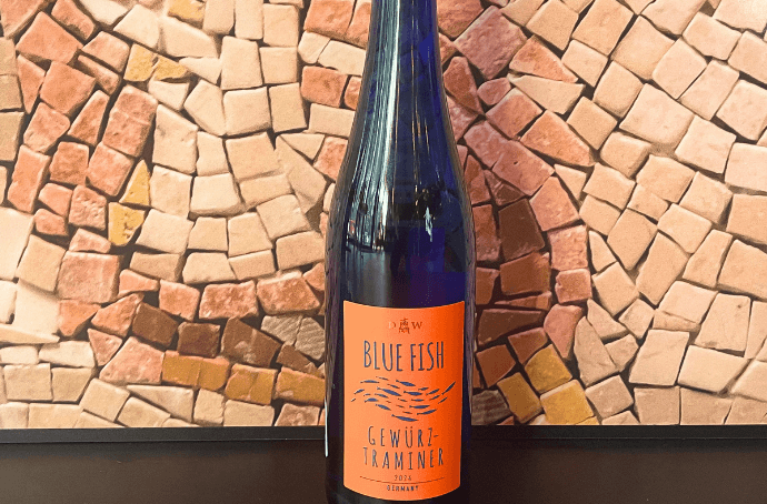 BLUE FISH GEWURZTRAMINER PFALZ WINO NIEMIECKIE PÓŁSŁODKIE 0,75L NIEMIECKA SŁODYCZ NA LATO